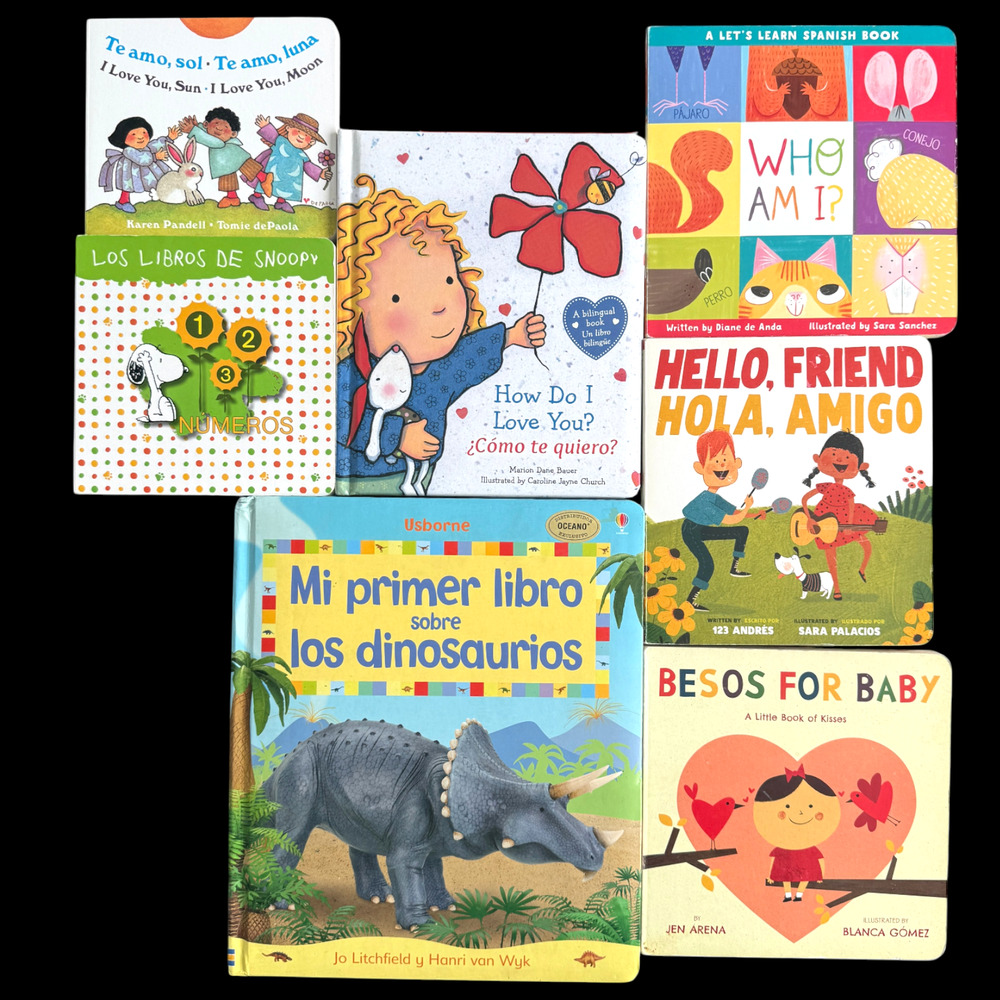 Lot of 7 Spanish Bilingual Children’s Board Books Libros en Espanol English HTF